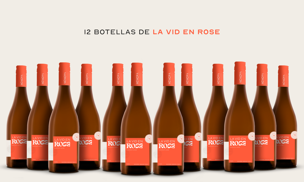 Pack de 12 Botellas de LA VID EN ROSE 2022 VINO ROSADO 2022